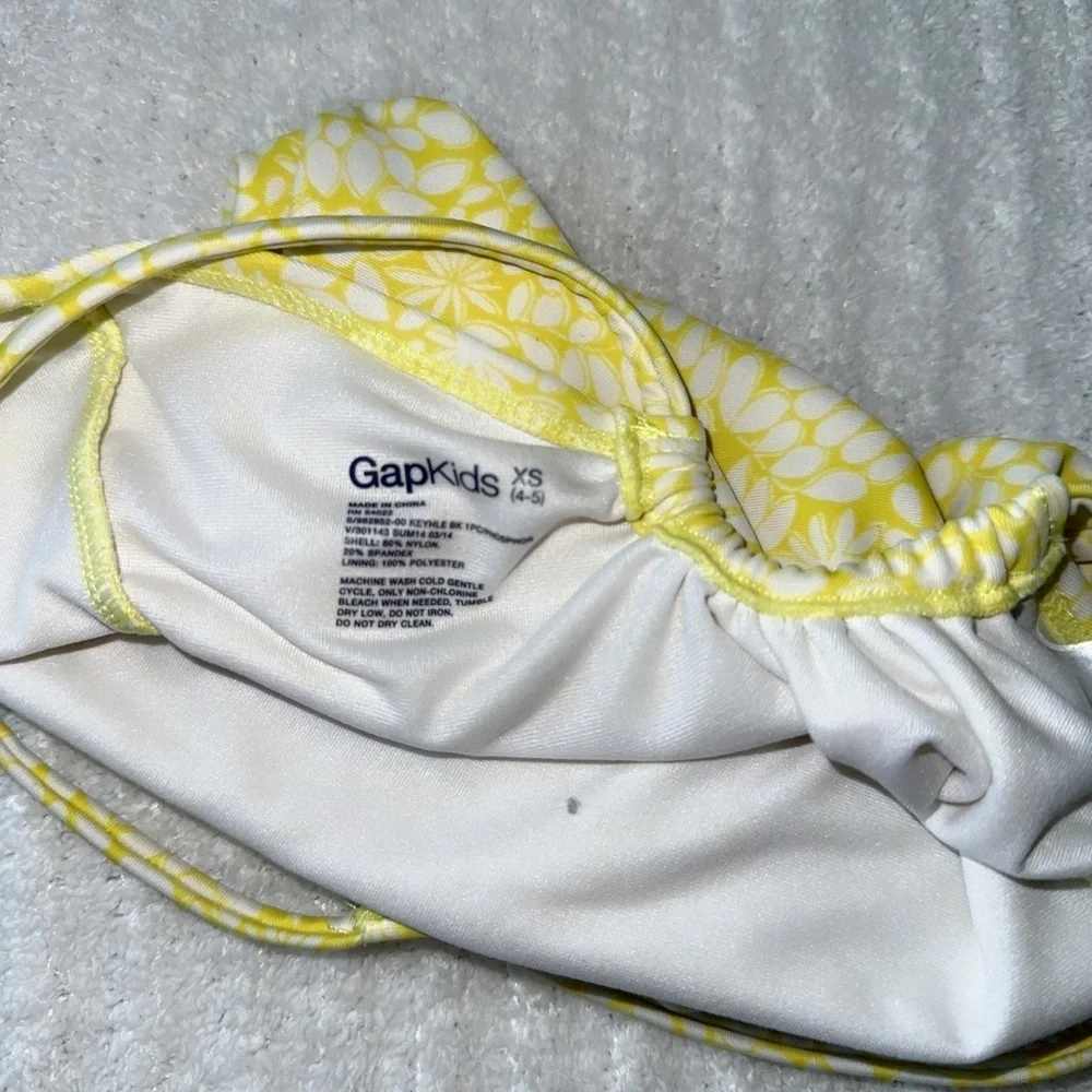 GAP Yellow and White Floral One Piece Swimsuit